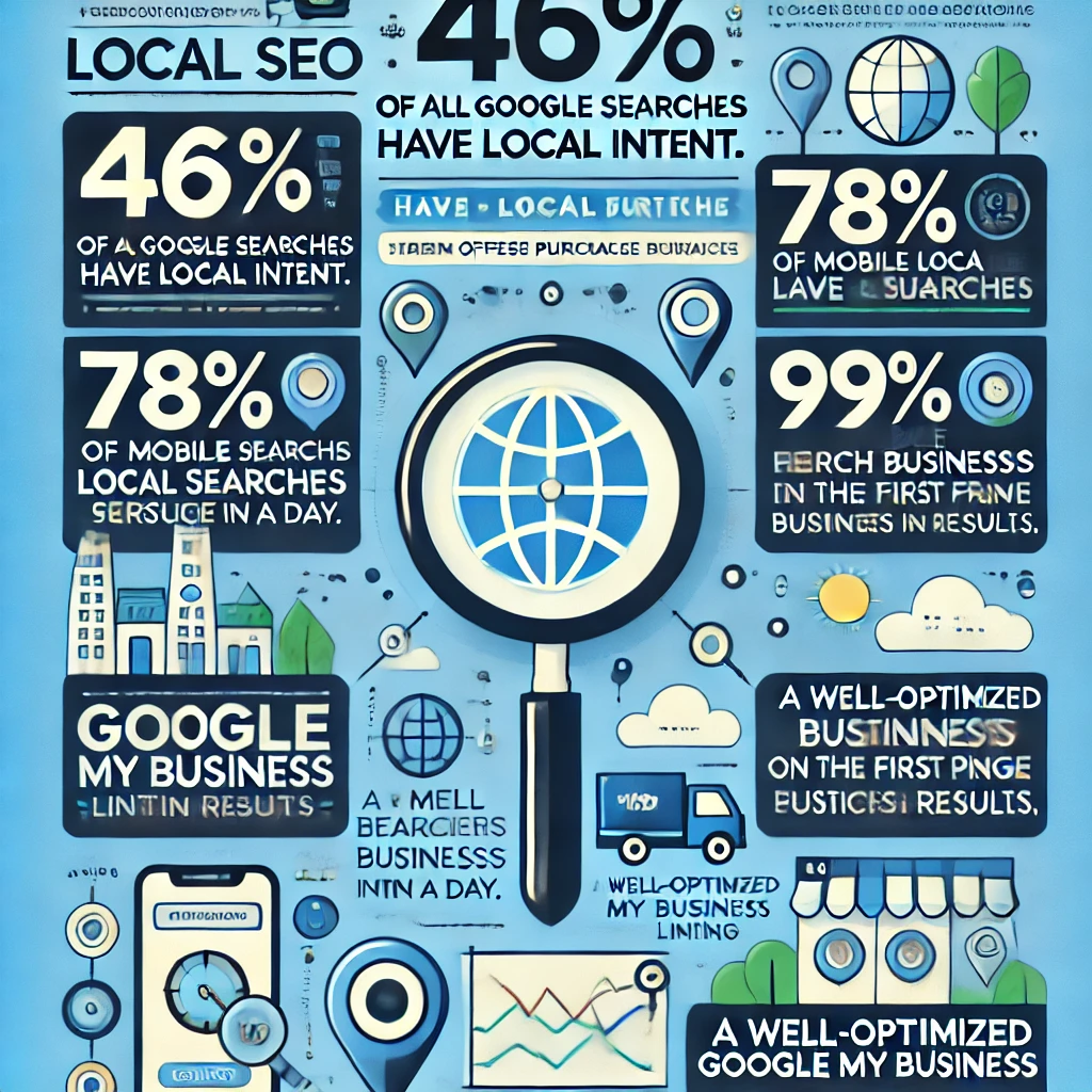 A visual representation of Local SEO stats (e.g., 